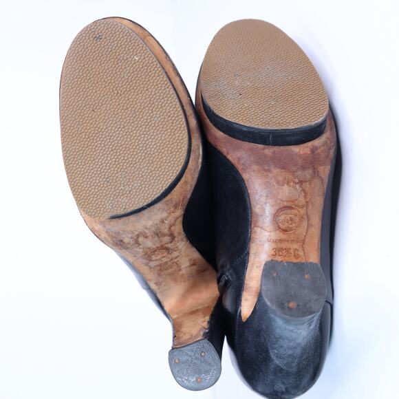 CHANEL Classic Leather Ankle Booties Black Suede Blocked Heel Women's 36.5C/US 6 - Picture 10 of 10